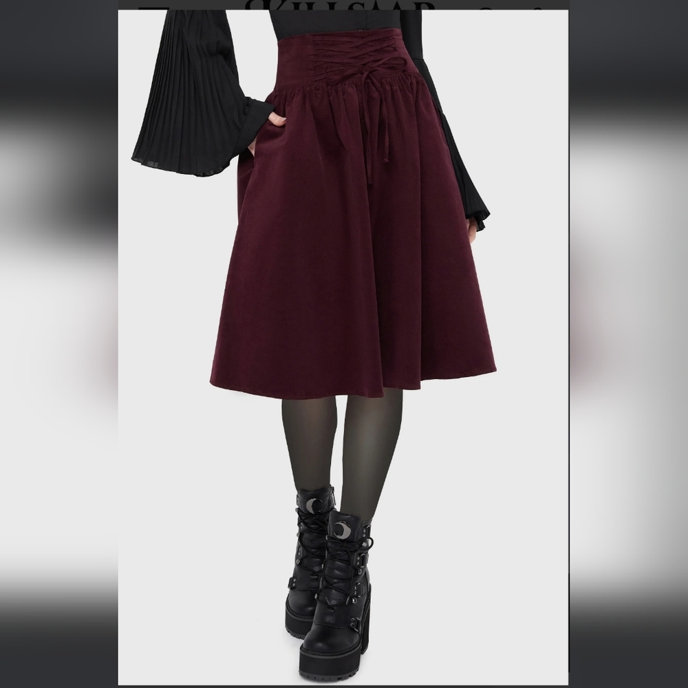 Killstar Deep Purple A-Line Skirt
